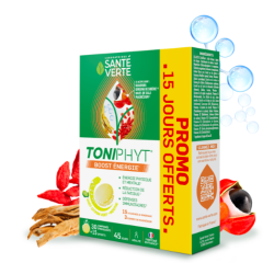 Toniphyt Boost Énergie Citron vert Menthe (30+15 offerts) Santé Verte