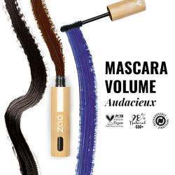 Mascara Volume Audacieux Noir Intense 240 Vegan et 98% naturel ZAO MakeUp